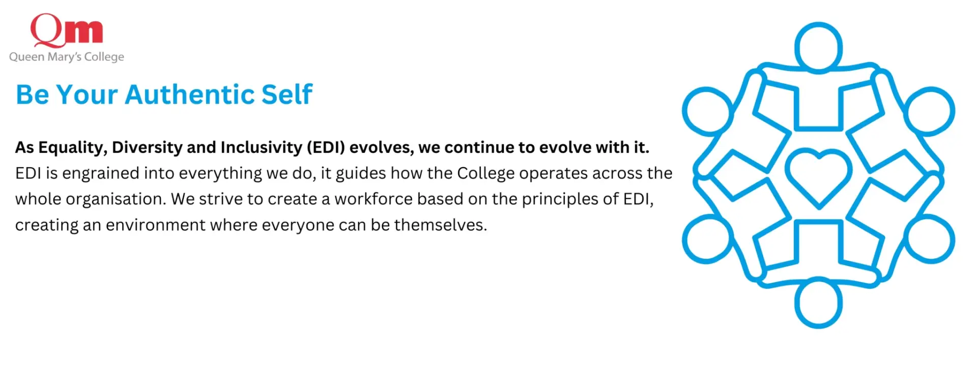 Be Your Authentic Self at Queen Mary's College QMC ethos of being your authentic self