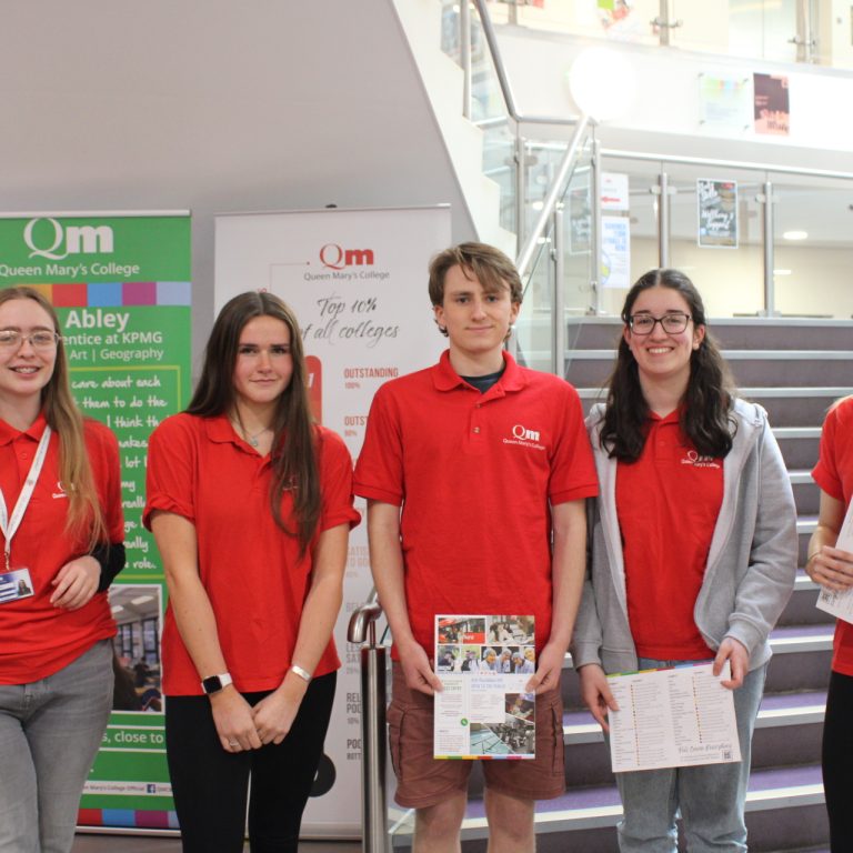 A group of student helpers on Open Evening