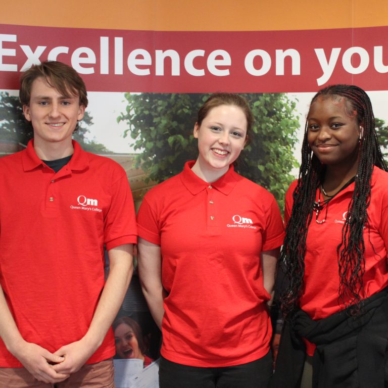 A group of student helpers on Open Evening
