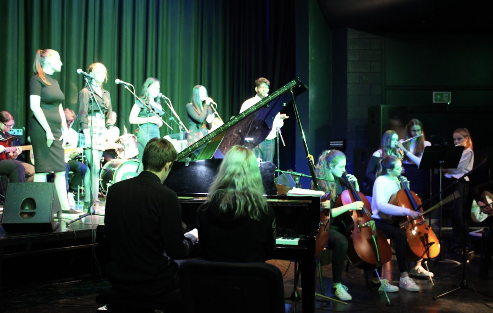 Vocational music students performing at Central Studio
