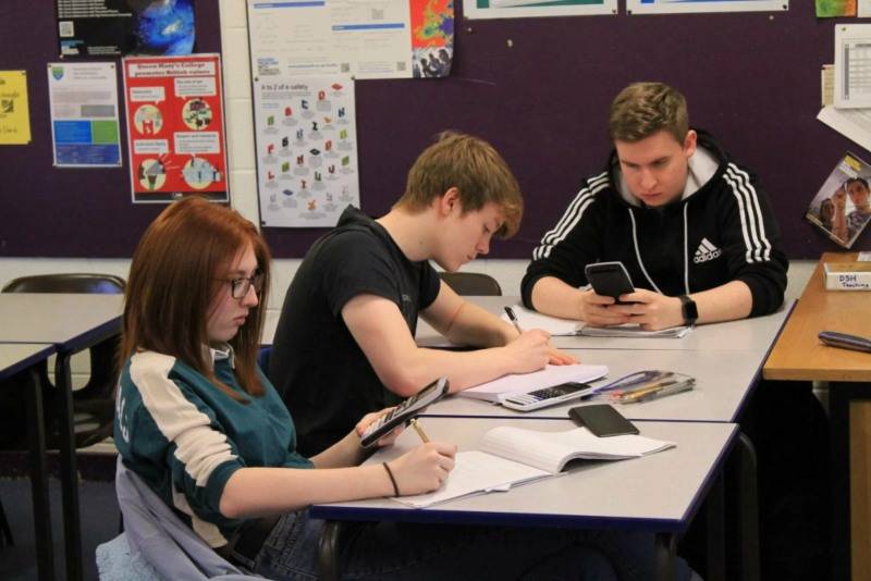 Students Studying A Mathematics Course