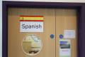 Spanish Classroom door at QMC
